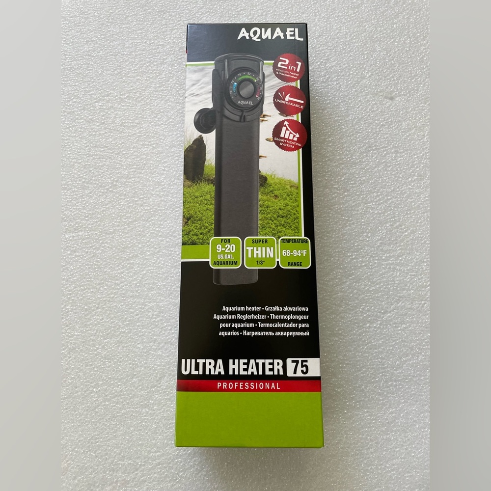 Aquael Ultra Aquarium Heater for Freshwater/Saltwater Aquariums 75 Watt $65